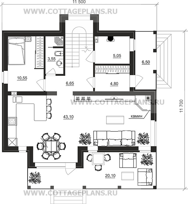 Поэтажные планы проект дома 104-87 общ. площадь 151,90 м2