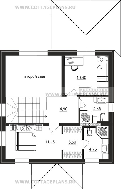 Поэтажные планы проект дома 108-12 общ. площадь 94,10 м2