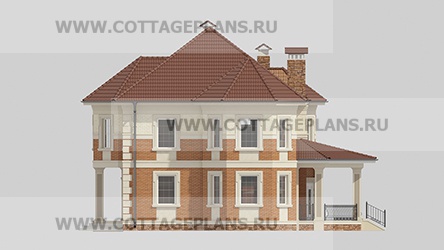 Фасады проект дома 75-11 общ. площадь 345,75 м2