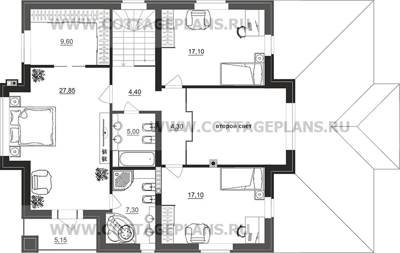 Поэтажные планы проект дома 101-46 общ. площадь 316,50 м2