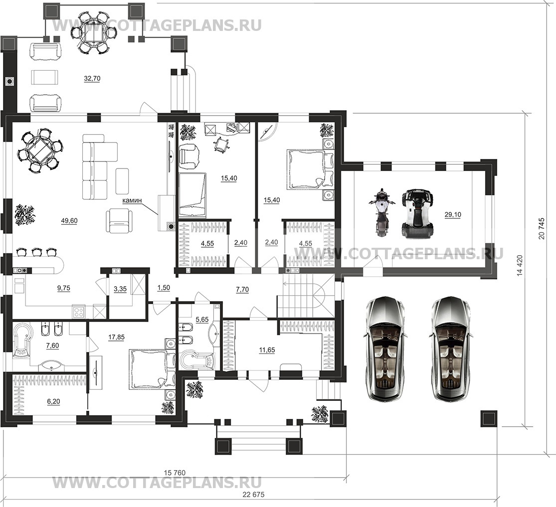 Поэтажные планы проект дома 28-64 общ. площадь 360,25 м2