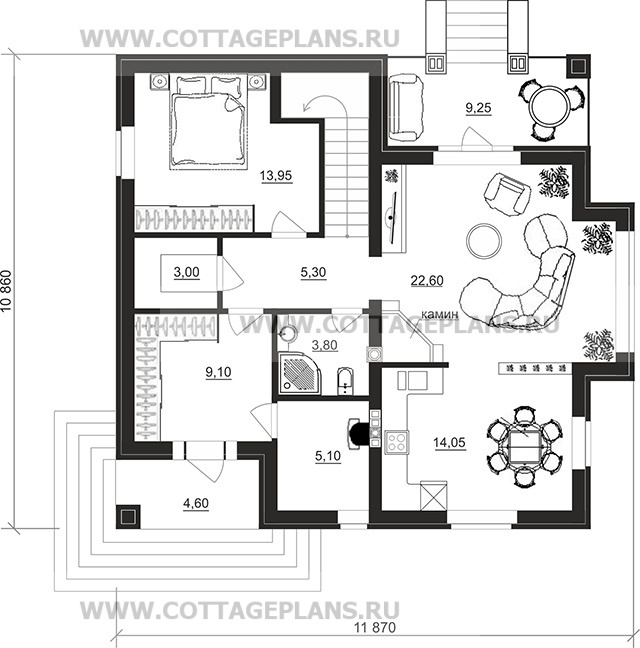Поэтажные планы проект дома 75-04 общ. площадь 161,25 м2