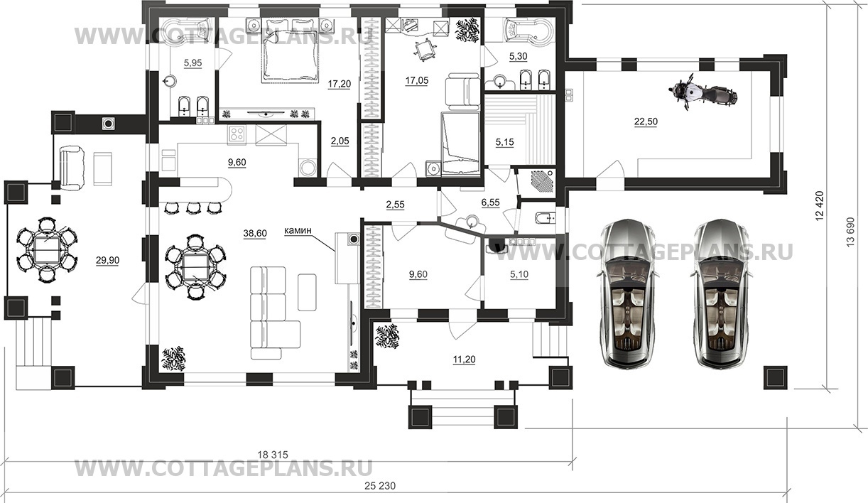 Поэтажные планы проект дома 07-68 общ. площадь 145,40 м2