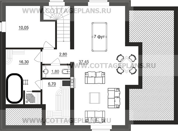 Поэтажные планы проект дома 78-15 общ. площадь 203,15 м2