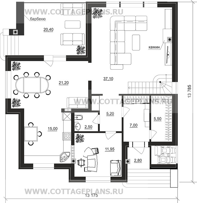Поэтажные планы проект дома 205-72 общ. площадь 309,65 м2