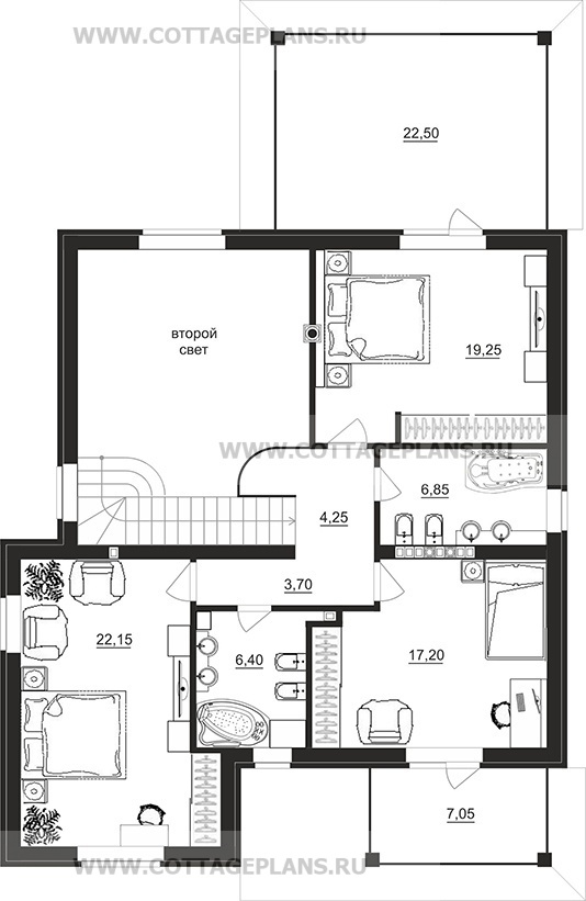 Поэтажные планы проект дома 78-41 общ. площадь 301,65 м2