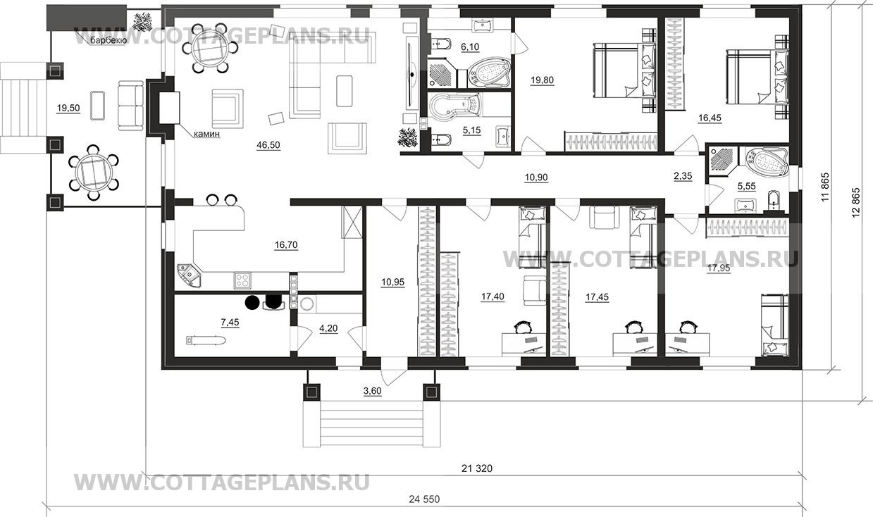 Поэтажные планы проект дома 700-98 общ. площадь 199,55 м2