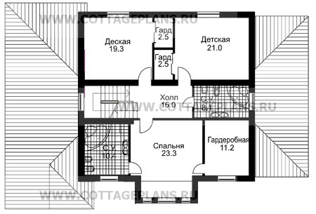 Поэтажные планы проект дома 36-05 общ. площадь 302,0м2