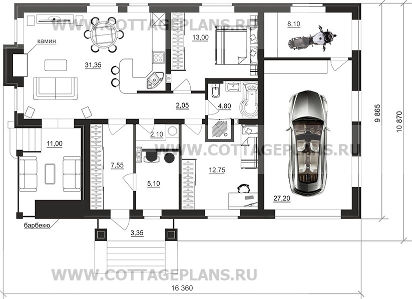 Поэтажные планы проект дома 900-72 общ. площадь 114,30м2