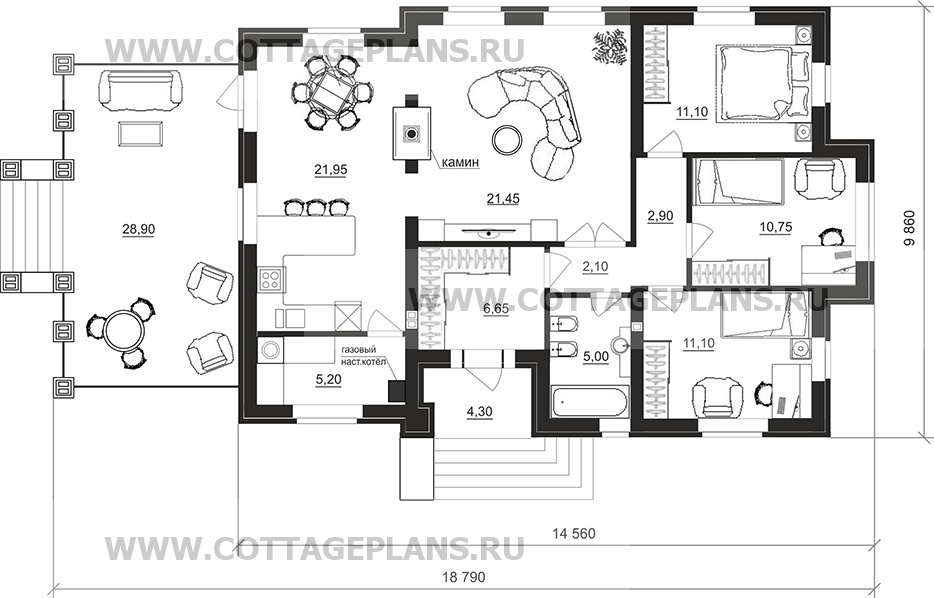 Поэтажные планы проект дома 07-51 общ. площадь 98,15 м2