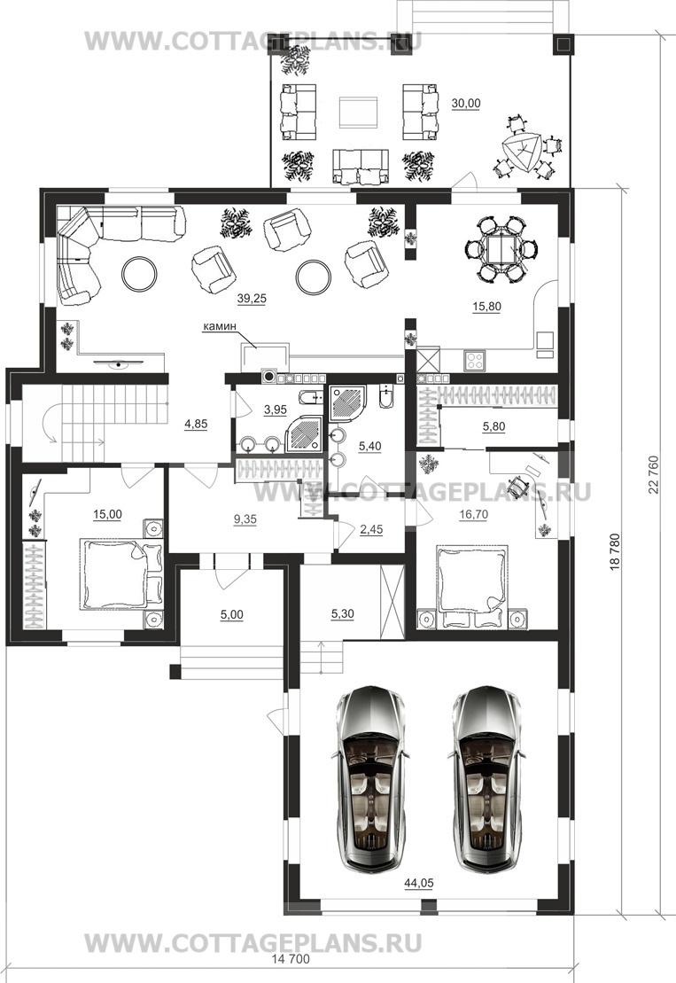 Поэтажные планы проект дома 24-59 общ. площадь 440,70 м2