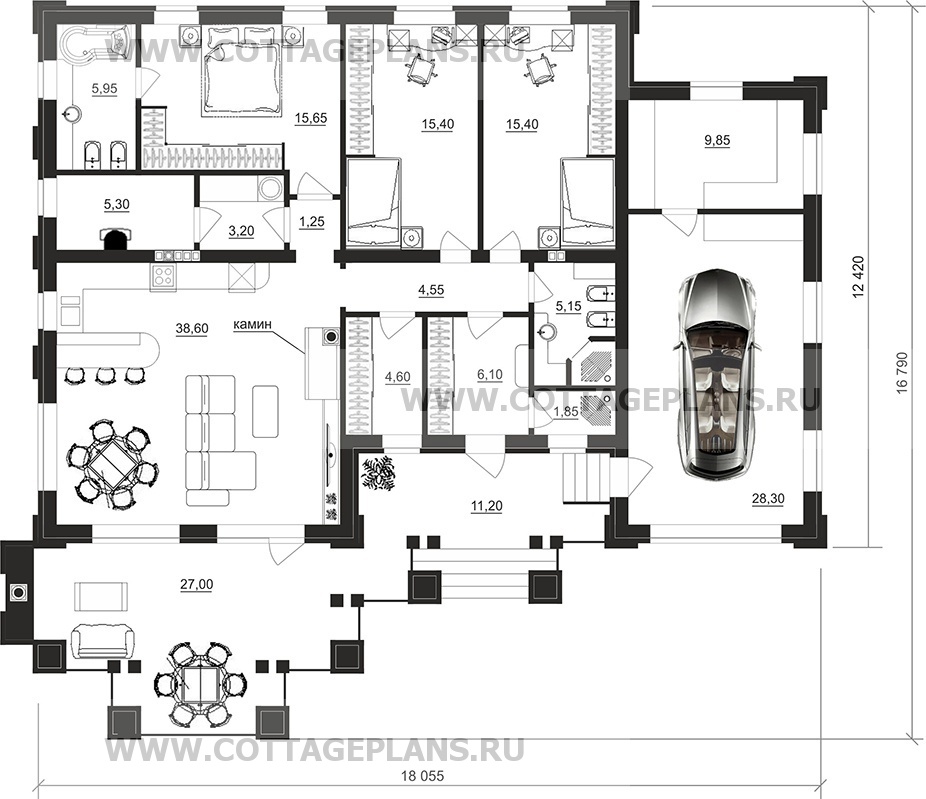 Поэтажные планы проект дома 27-86 общ. площадь 161,05 м2