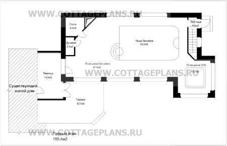 Поэтажные планы проект дома 35-96 общ. площадь 378,0м2