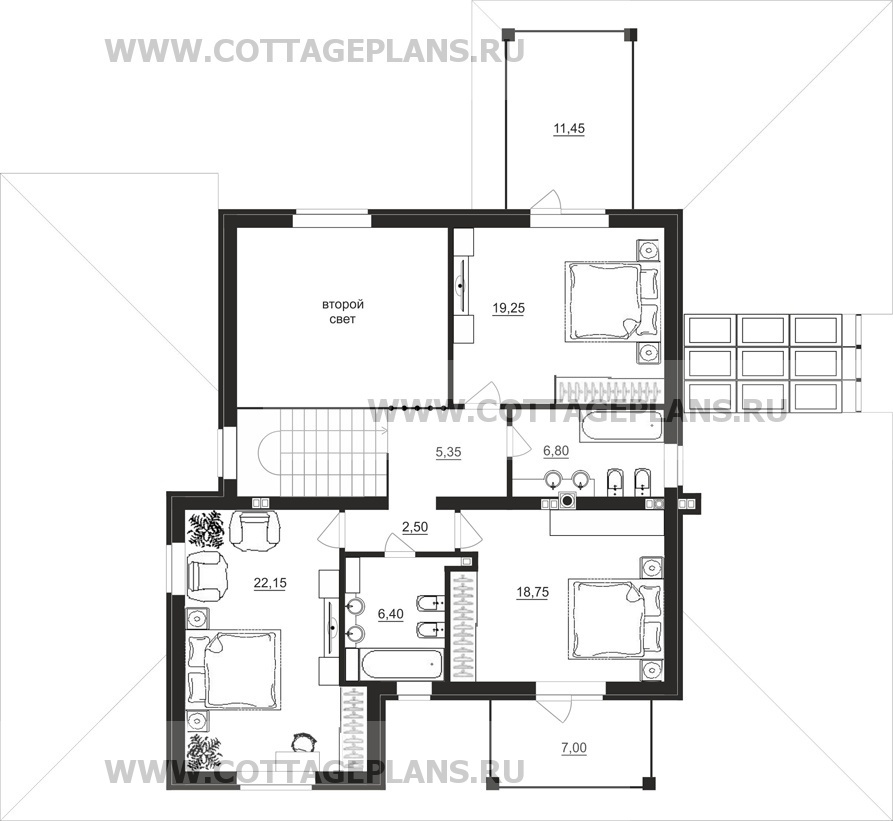 Поэтажные планы проект дома 29-31 общ. площадь 287,35 м2