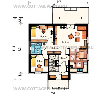 Поэтажные планы проект дома 81-69 общ. площадь 180,9м2