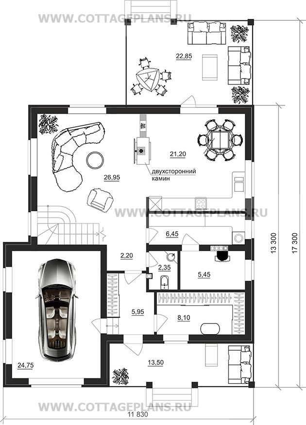 Поэтажные планы проект дома 200-14 общ. площадь 184,20 м2