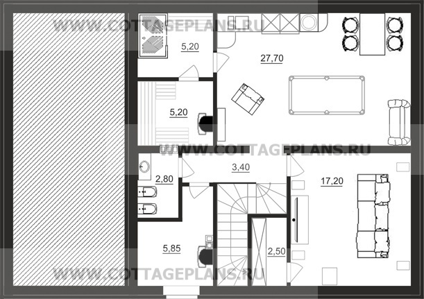 Поэтажные планы проект дома 20-23 общ. площадь 243,35 м2
