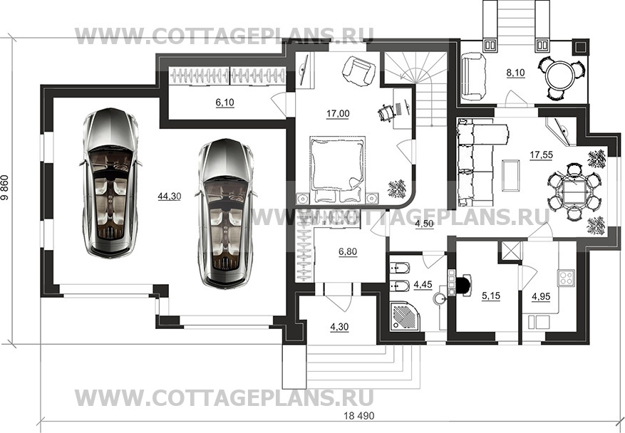 Поэтажные планы проект дома 75-67 общ. площадь 172,00 м2