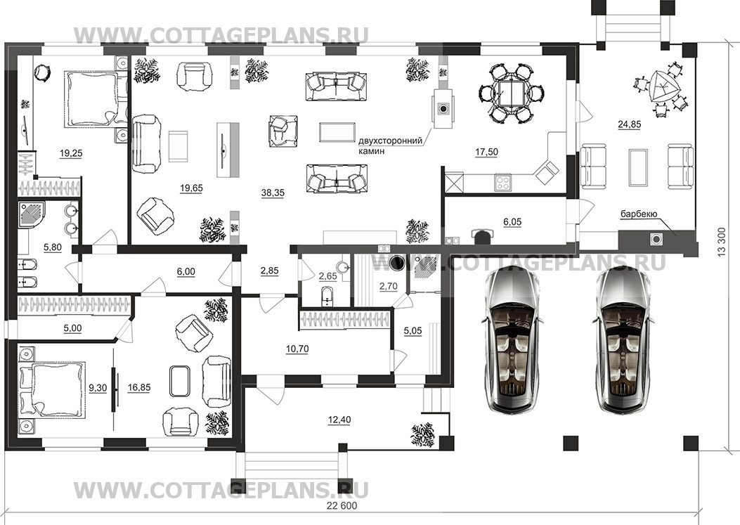 Поэтажные планы проект дома 07-58 общ. площадь 173,35м2