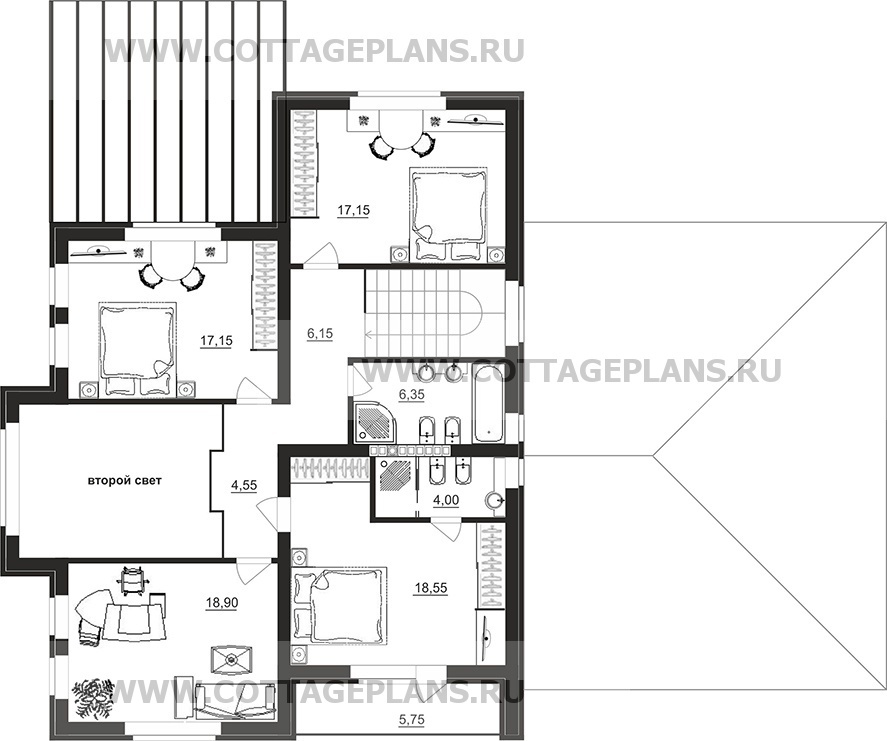 Поэтажные планы проект дома 78-66 общ. площадь 356,10 м2