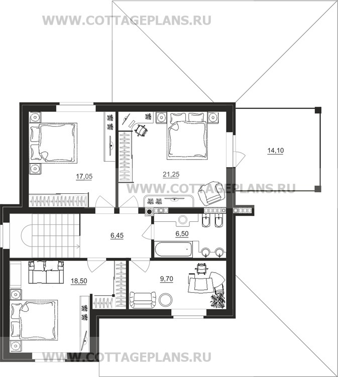 Поэтажные планы проект дома 84-79 общ. площадь 334,85 м2