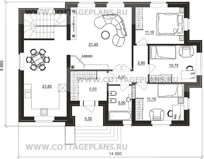 Поэтажные планы проект дома 28-51 общ. площадь 188,80 м2