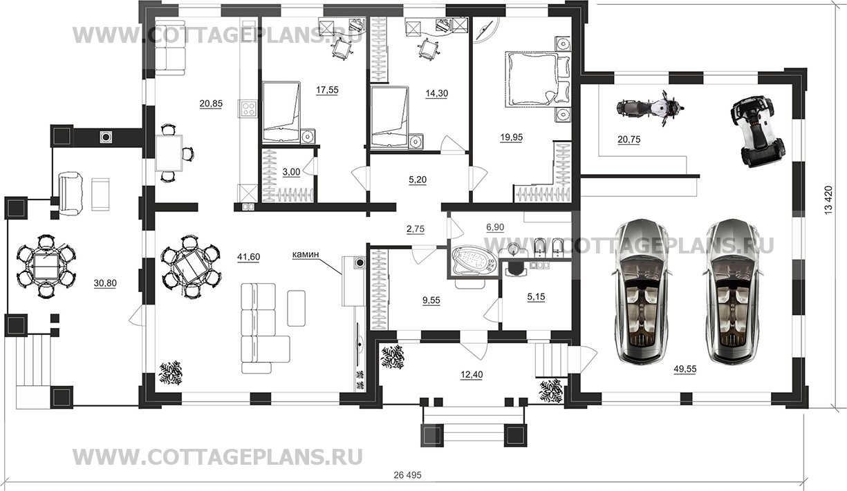 Поэтажные планы проект дома 90-93 общ. площадь 214,75 м2