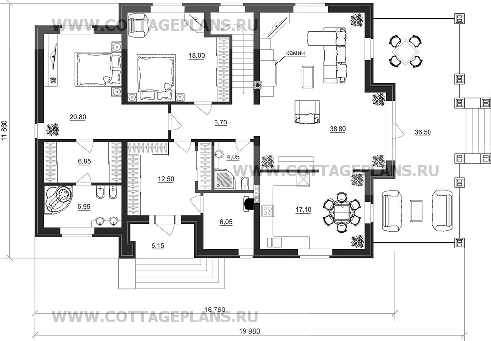 Поэтажные планы проект дома 29-95 общ. площадь 245,00 м2
