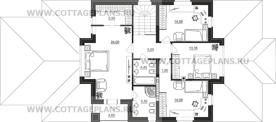 Поэтажные планы проект дома 71-91 общ. площадь 314,15 м2