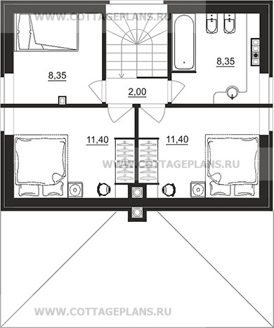 Поэтажные планы проект дома 29-20 общ. площадь 83,50 м2