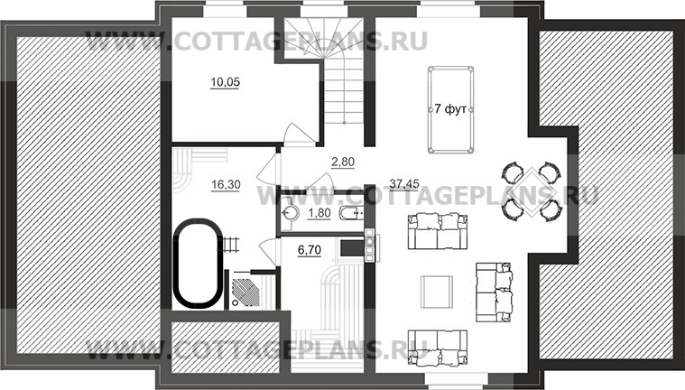 Поэтажные планы проект дома 93-83 общ. площадь 240,25 м2