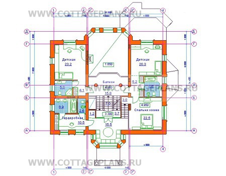 Поэтажные планы проект дома 34-11 общ. площадь 563,6м2