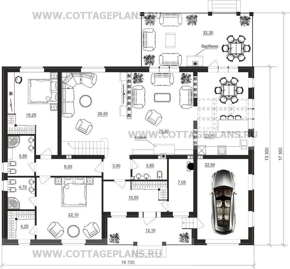 Поэтажные планы проект дома 29-38 общ. площадь 287,35 м2