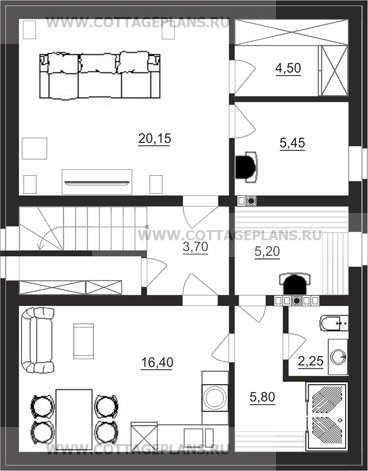 Поэтажные планы проект дома 21-98 общ. площадь 131,25 м2