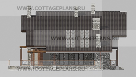 Фасады проект дома 78-33 общ. площадь 510,00 м2