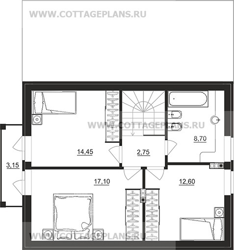 Поэтажные планы проект дома 96-99 общ. площадь 165,40 м2