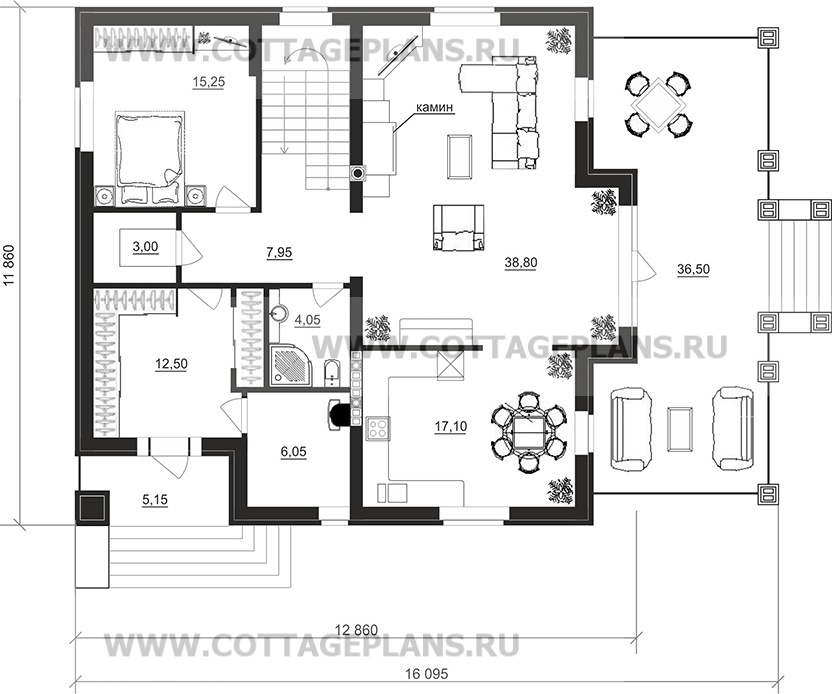 Поэтажные планы проект дома 93-81 общ. площадь 319,35 м2