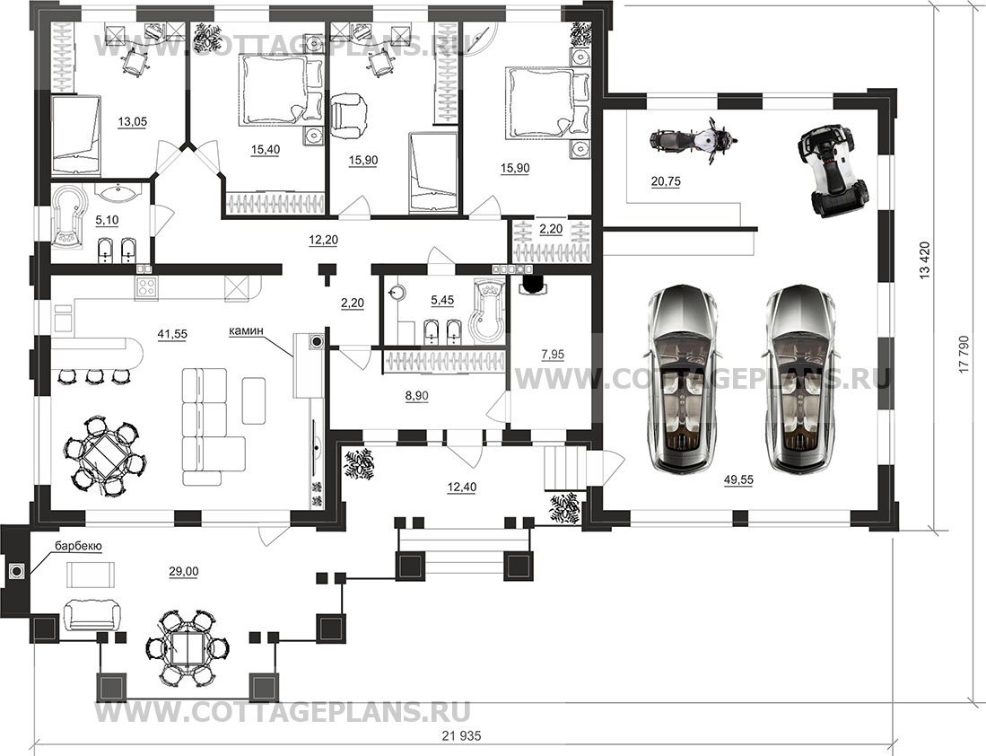 Поэтажные планы проект дома 27-84 общ. площадь 214,75 м2