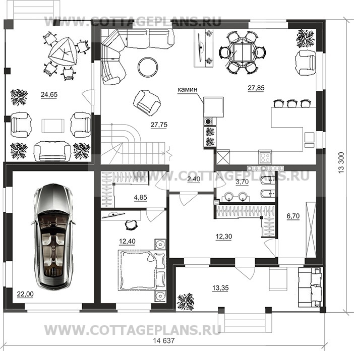 Поэтажные планы проект дома 16-55 общ. площадь 324,45 м2