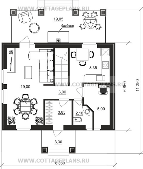 Поэтажные планы проект дома 75-78 общ. площадь 82,40 м2