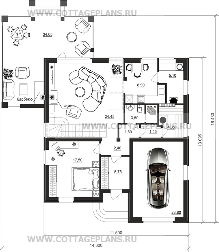 Поэтажные планы проект дома 75-75 общ. площадь 183,85 м2