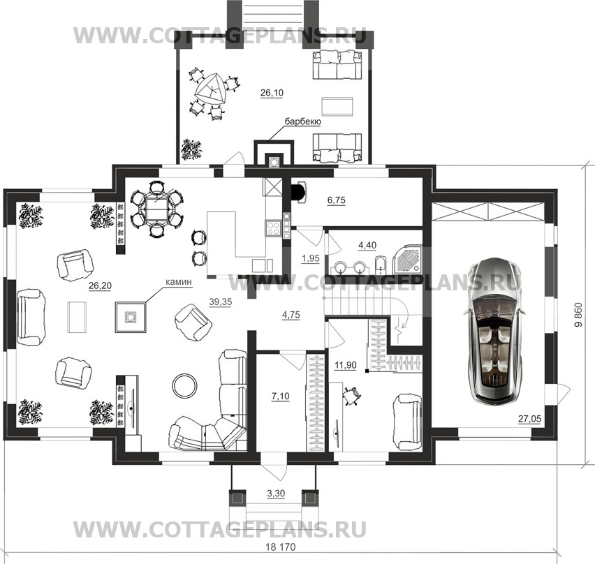 Поэтажные планы проект дома 29-26 общ. площадь 204,65 м2
