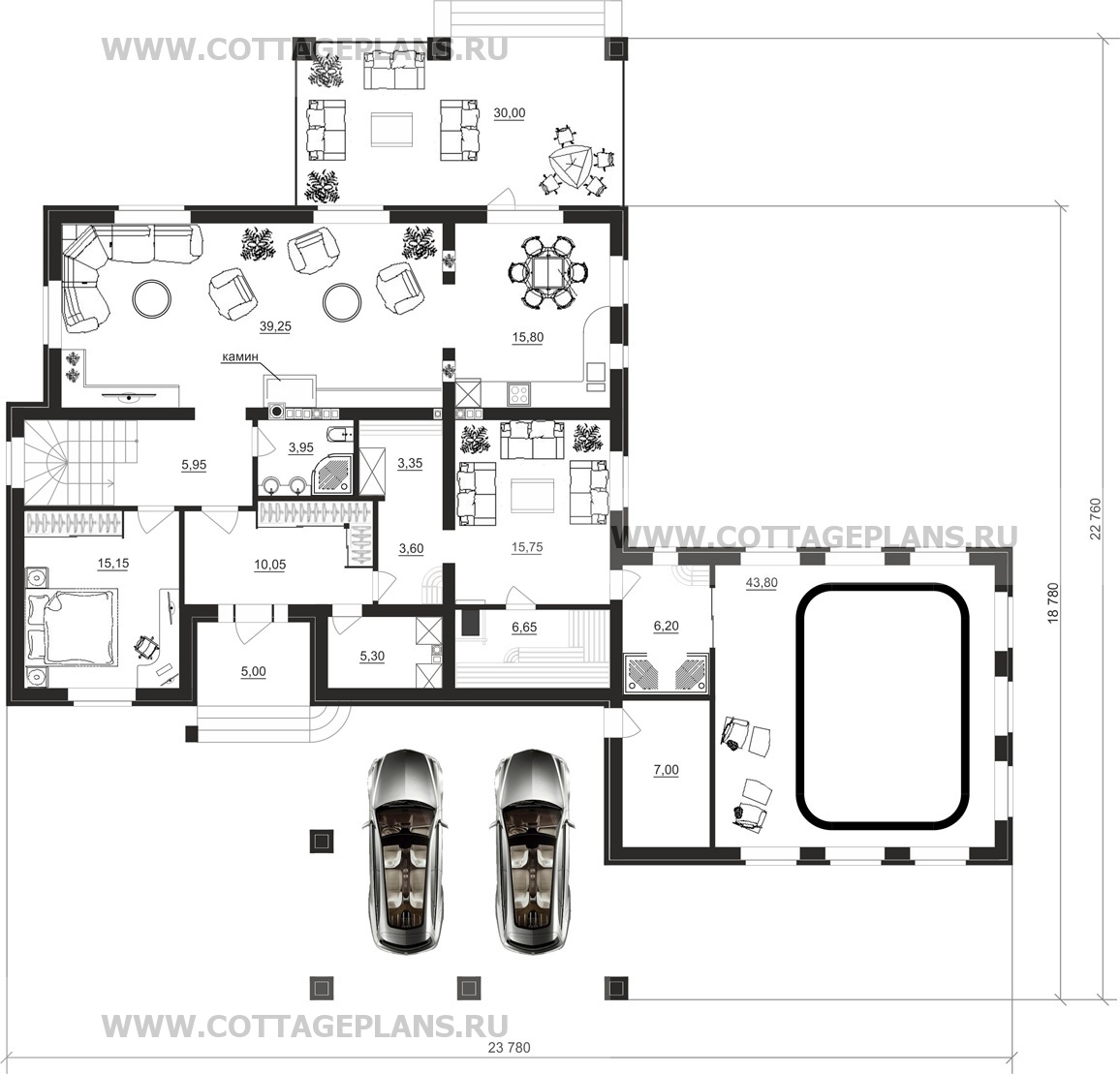 Поэтажные планы проект дома 84-42 общ. площадь 343,45 м2