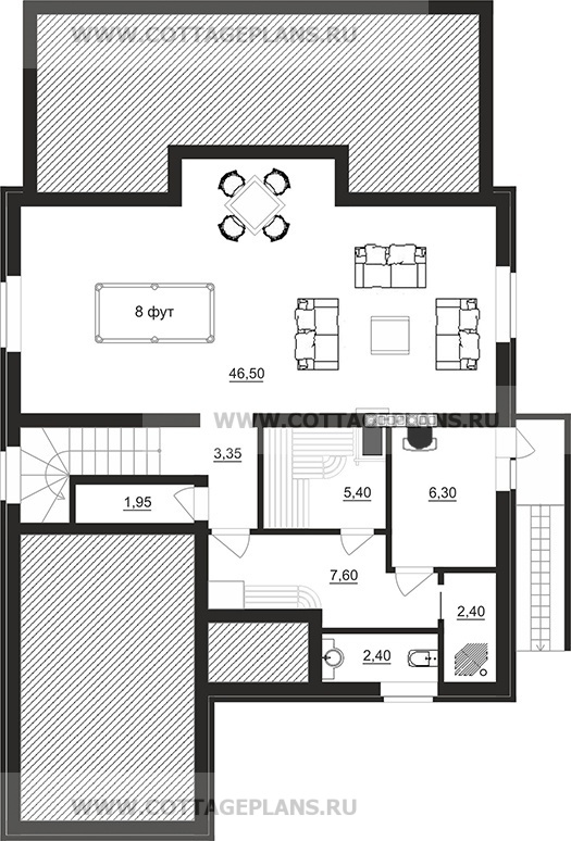 Поэтажные планы проект дома 71-65 общ. площадь 260,55 м2