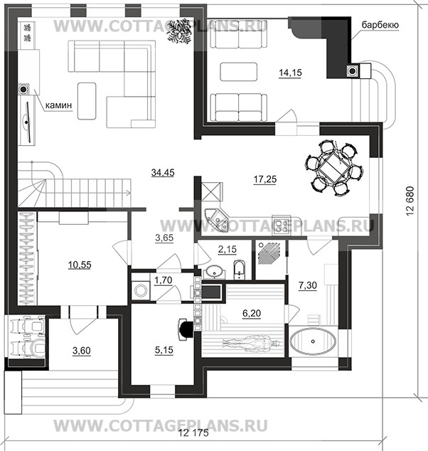 Поэтажные планы проект дома 204-56 общ. площадь 194,00 м2