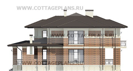 Фасады проект дома 201-10 общ. площадь 381,40 м2