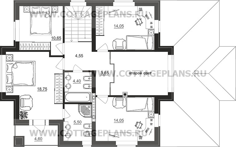 Поэтажные планы проект дома 78-16 общ. площадь 247,25 м2