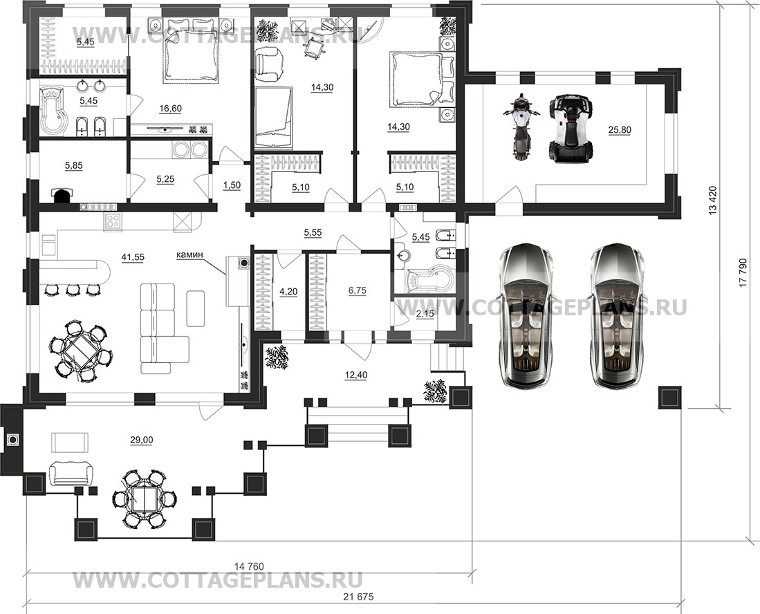 Поэтажные планы проект дома 90-60 общ. площадь 170,25м2