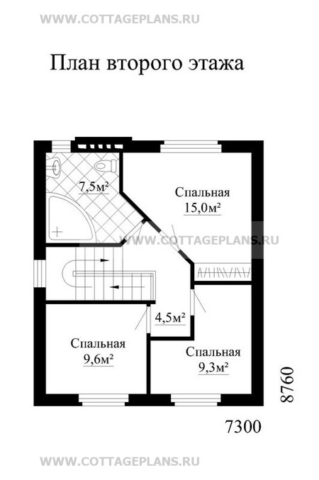 Поэтажные планы проект дома 32-99 общ. площадь 135,2м2