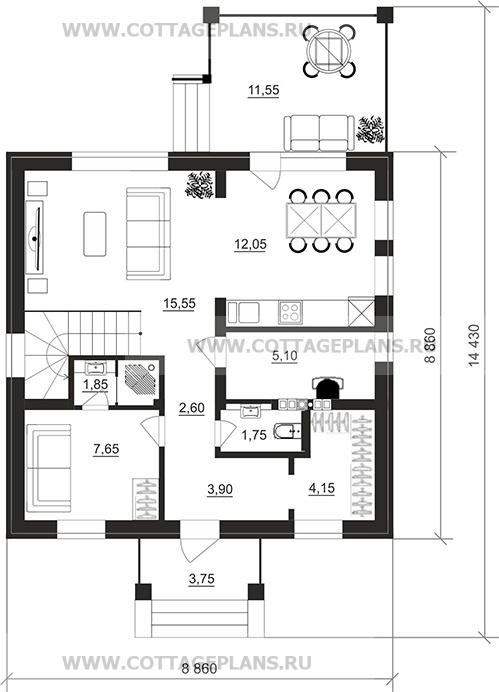 Поэтажные планы проект дома 108-12 общ. площадь 94,10 м2
